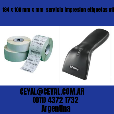 184 x 100 mm x mm  servicio impresion etiquetas offset