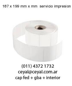 187 x 199 mm x mm  servicio impresion etiquetas
