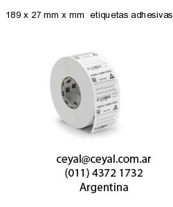 189 x 27 mm x mm  etiquetas adhesivas redondas