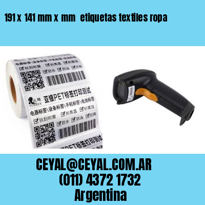 191 x 141 mm x mm  etiquetas textiles ropa