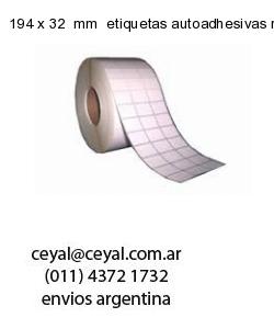 194 x 32  mm  etiquetas autoadhesivas redondas