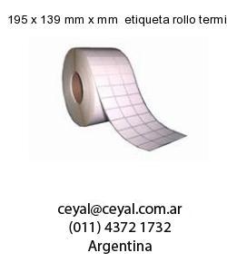195 x 139 mm x mm  etiqueta rollo termico