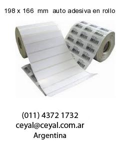 198 x 166  mm  auto adesiva en rollo