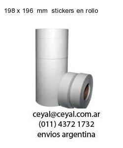 198 x 196  mm  stickers en rollo