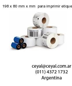 198 x 80 mm x mm  para imprimir etiquetas