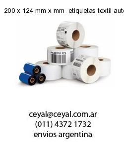 200 x 124 mm x mm  etiquetas textil autoadhesivas
