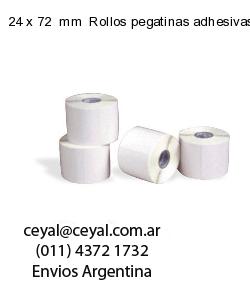 24 x 72  mm  Rollos pegatinas adhesivas