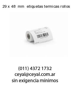 29 x 48  mm  etiquetas termicas rollos