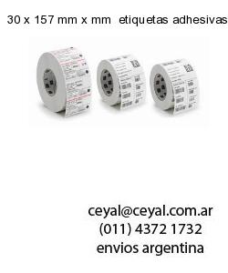 30 x 157 mm x mm  etiquetas adhesivas textiles