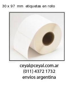30 x 97  mm  etiquetas en rollo