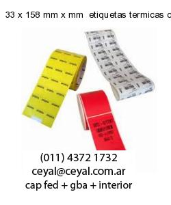 33 x 158 mm x mm  etiquetas termicas congelado
