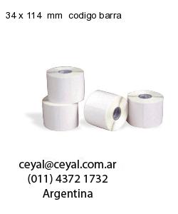 34 x 114  mm  codigo barra