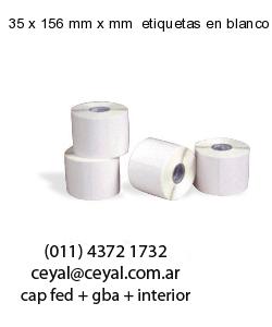 35 x 156 mm x mm  etiquetas en blanco