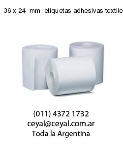 36 x 24  mm  etiquetas adhesivas textiles