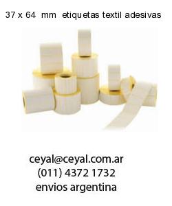 37 x 64  mm  etiquetas textil adesivas