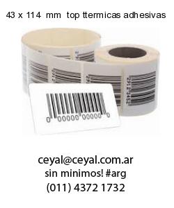 43 x 114  mm  top ttermicas adhesivas