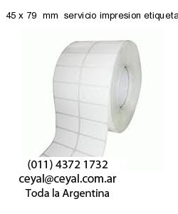 45 x 79  mm  servicio impresion etiquetas codigos