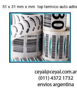 51 x 31 mm x mm  top termico auto adhesivo top termico adesivo