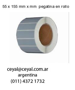 55 x 155 mm x mm  pegatina en rollo