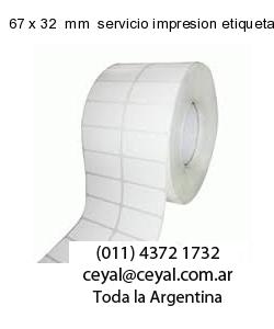 67 x 32  mm  servicio impresion etiquetas numeradas