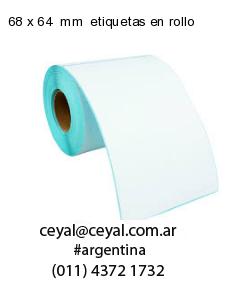 68 x 64  mm  etiquetas en rollo