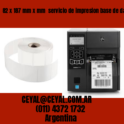 82 x 187 mm x mm  servicio de impresion base de datos