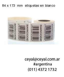 84 x 173  mm  etiquetas en blanco