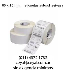 86 x 151  mm  etiquetas autoadhesivas redondas