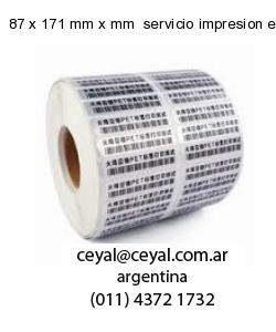 87 x 171 mm x mm  servicio impresion etiquetas codigos