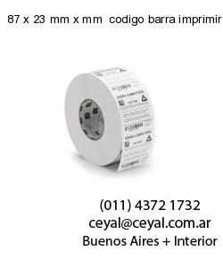 87 x 23 mm x mm  codigo barra imprimir