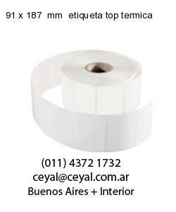 91 x 187  mm  etiqueta top termica