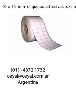 93 x 75  mm  etiquetas adhesivas textiles
