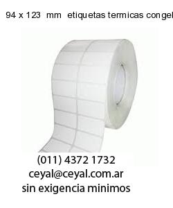 94 x 123  mm  etiquetas termicas congelado