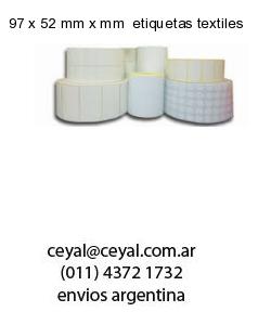 97 x 52 mm x mm  etiquetas textiles