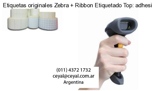 Etiquetas originales Zebra Ribbon Etiquetado Top: adhesivo ribbo