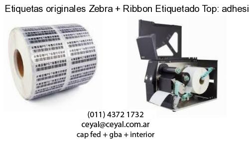 Etiquetas originales Zebra Ribbon Etiquetado Top: adhesivo ribbo