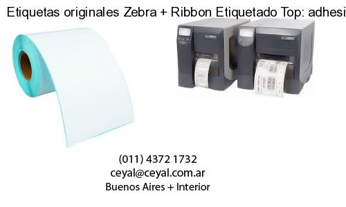 Etiquetas originales Zebra   Ribbon Etiquetado Top: adhesivo   ribbo