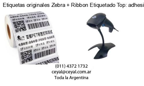 Etiquetas originales Zebra Ribbon Etiquetado Top: adhesivo ribbo