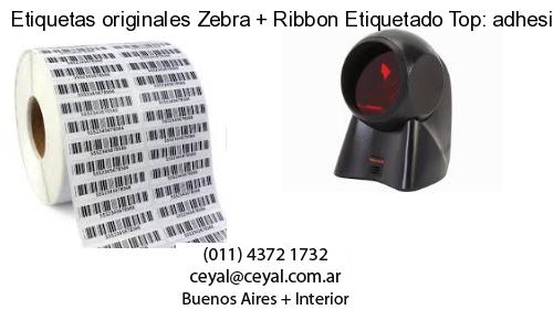 Etiquetas originales Zebra   Ribbon Etiquetado Top: adhesivo   ribbo