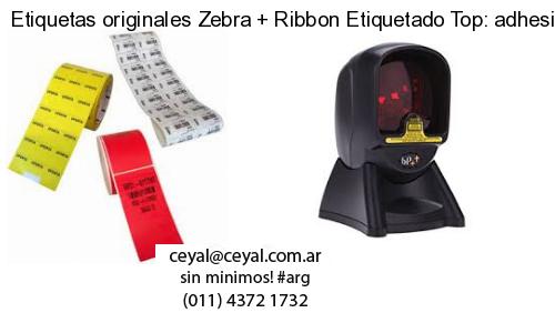 Etiquetas originales Zebra   Ribbon Etiquetado Top: adhesivo   ribbo