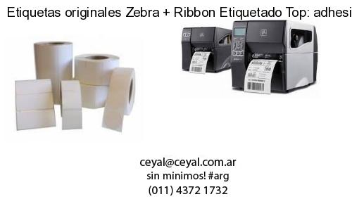 Etiquetas originales Zebra   Ribbon Etiquetado Top: adhesivo   ribbo