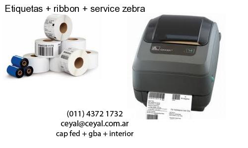 Etiquetas ribbon service zebra