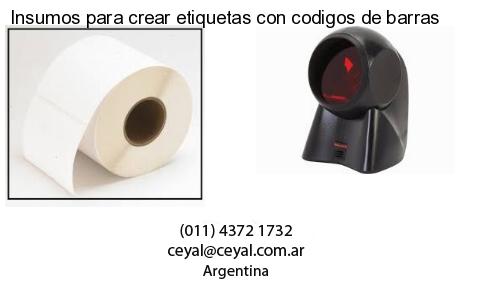 Insumos para crear etiquetas con codigos de barras