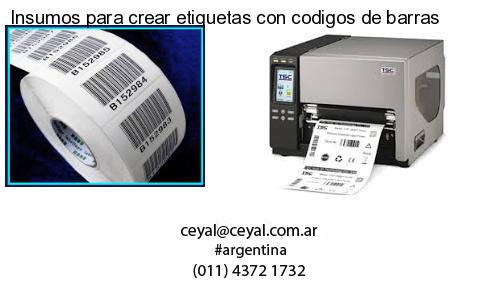 Insumos para crear etiquetas con codigos de barras