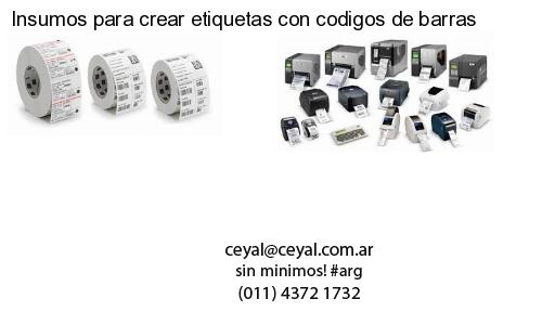 Insumos para crear etiquetas con codigos de barras