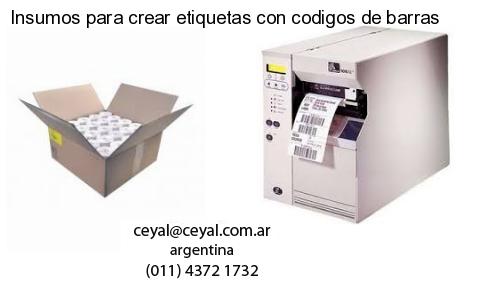 Insumos para crear etiquetas con codigos de barras