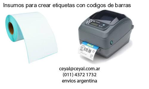 Insumos para crear etiquetas con codigos de barras
