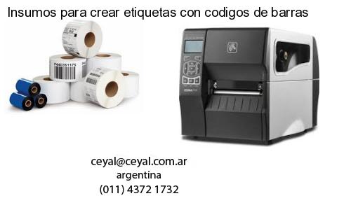 Insumos para crear etiquetas con codigos de barras