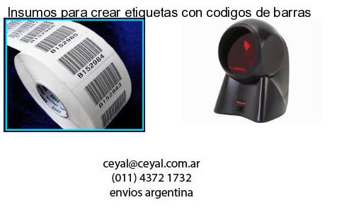 Insumos para crear etiquetas con codigos de barras
