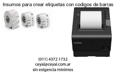 Insumos para crear etiquetas con codigos de barras
